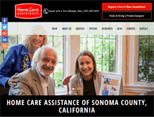 Tablet Screenshot of homecareassistancesonomacounty.com